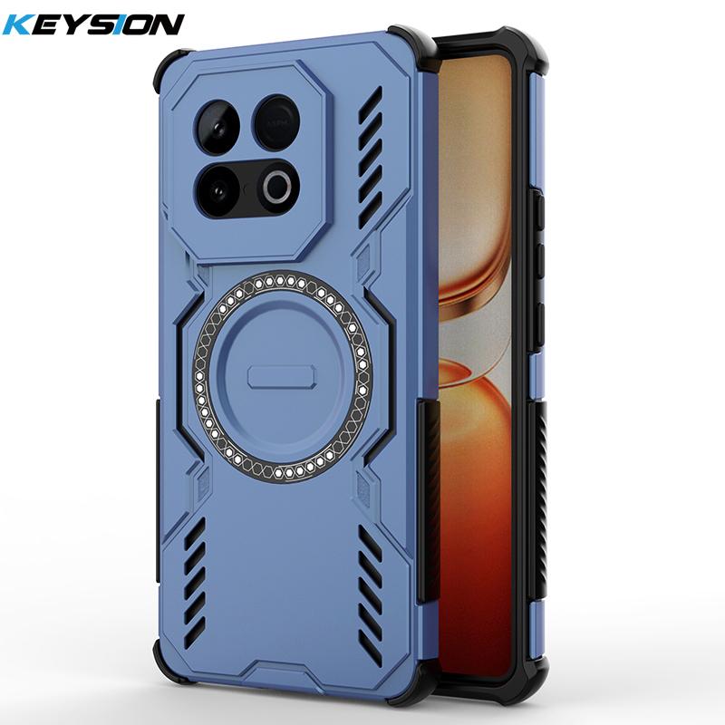 KEYSION Hollow Heat Dissipation Case for IQOO Z10 Turbo Pro Magnetic Cooling Shockproof Phone Cover for for for IQOO Z10 Turbo
