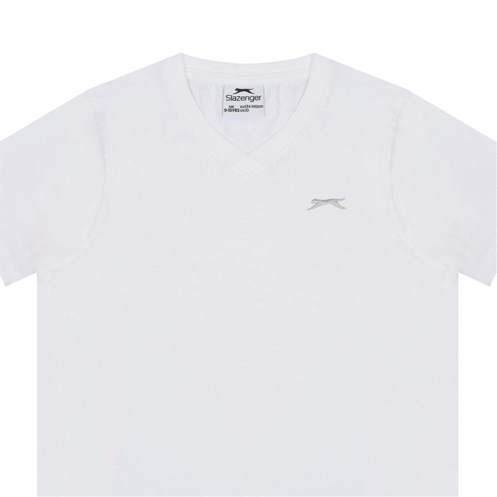 Slazenger Boys Logo Cotton V Neck T-Shirt