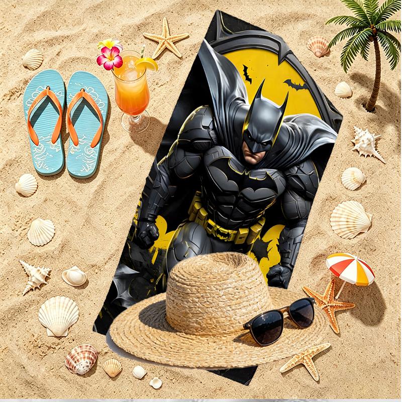 Toalha de Praia com Estampa de Super-heróis, Toalha de Praia Versátil Leve Absorvente para Piscina Surf Yoga Banheiro, Presente Perfeito de Aniversário Feriado