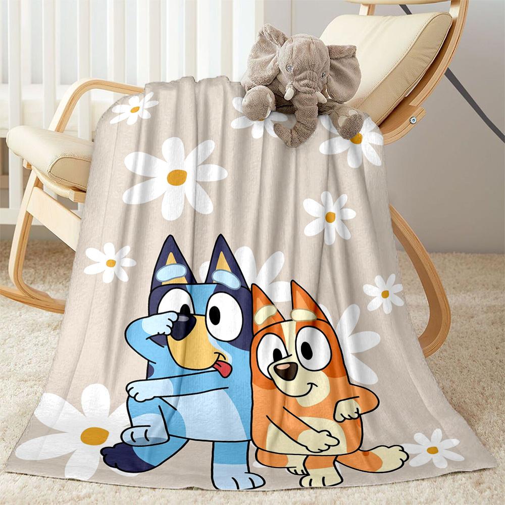 Bluey Bingo Adventure Blanket Soft & Cozy Perfect for Sofa Bed Office Chair for All Occasions Digital Print Birthday Christmas Gift Blanket