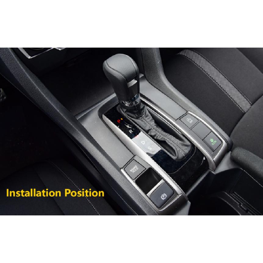 LHD Gear Shift Box Panel Frame ABS Cover Trim For 2016- Honda Civic Fiber