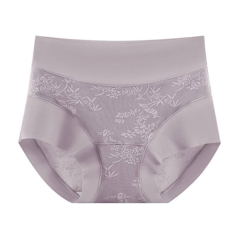 Embossed Jacquard High-Waist Sculpting Underwear: Butt-Lifting, Tummy-Control, Seamless, Breathable, Antibacterial for Women