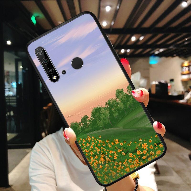Hand Painted Flower Sceneary Phone Case For Huawei P50 Pro P30 P40 Lite P40Pro P20 Lite P10 Plus Mate 20 Pro Mate20 X