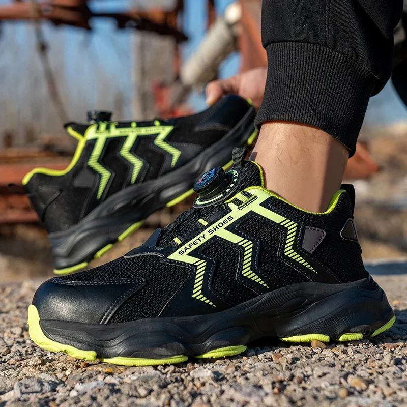 Industrial Working Boots With Plastic Toe Lightweight Comfortable Work Shoes For Men Sneakers For Working With Toe Protection