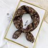 Pastoral Style Printed Silk Scarf Head Scarf Floral Kerchief Simple Scarf Hair Band  Women
