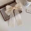 Balletcore Bow Spring Clip Ribbon Mesh Bow Hairpin Cute Balletcore Hair Clip  Girl