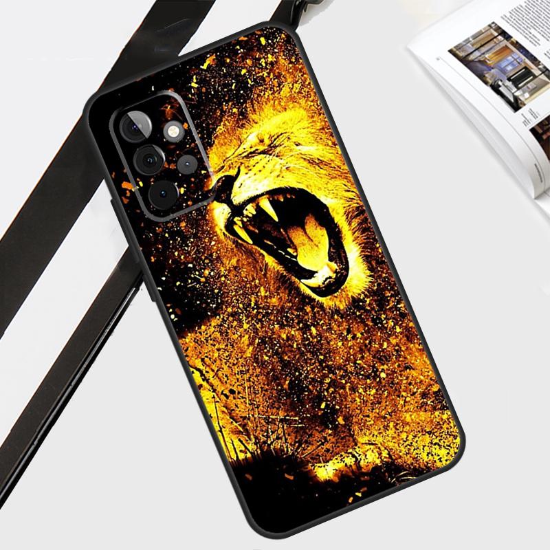 Funda León Rugiente Para Samsung Galaxy A56 A36 A26 A16 A06 A54 A34 A14 A12 A22 A32 A52 A13 A53 A15 A35 A55