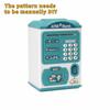 Cartoon Fingerprint Piggy Bank Password Lock Coin Deposit Box Mini ATM Machine Cash Safe  Student
