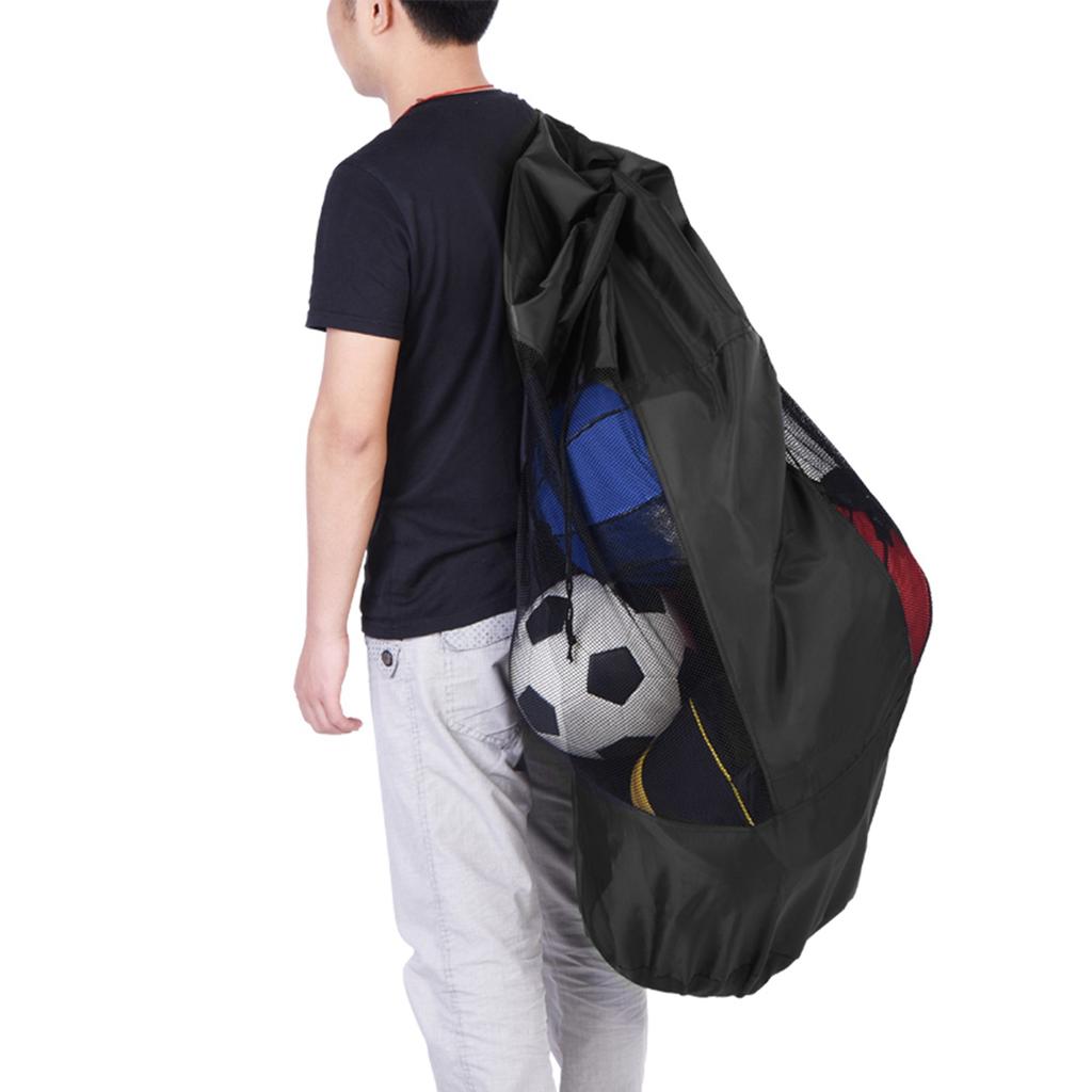 Portable Basket  Foot  Volley  Soccer Sports  s Mesh Drawstring Storage Bag
