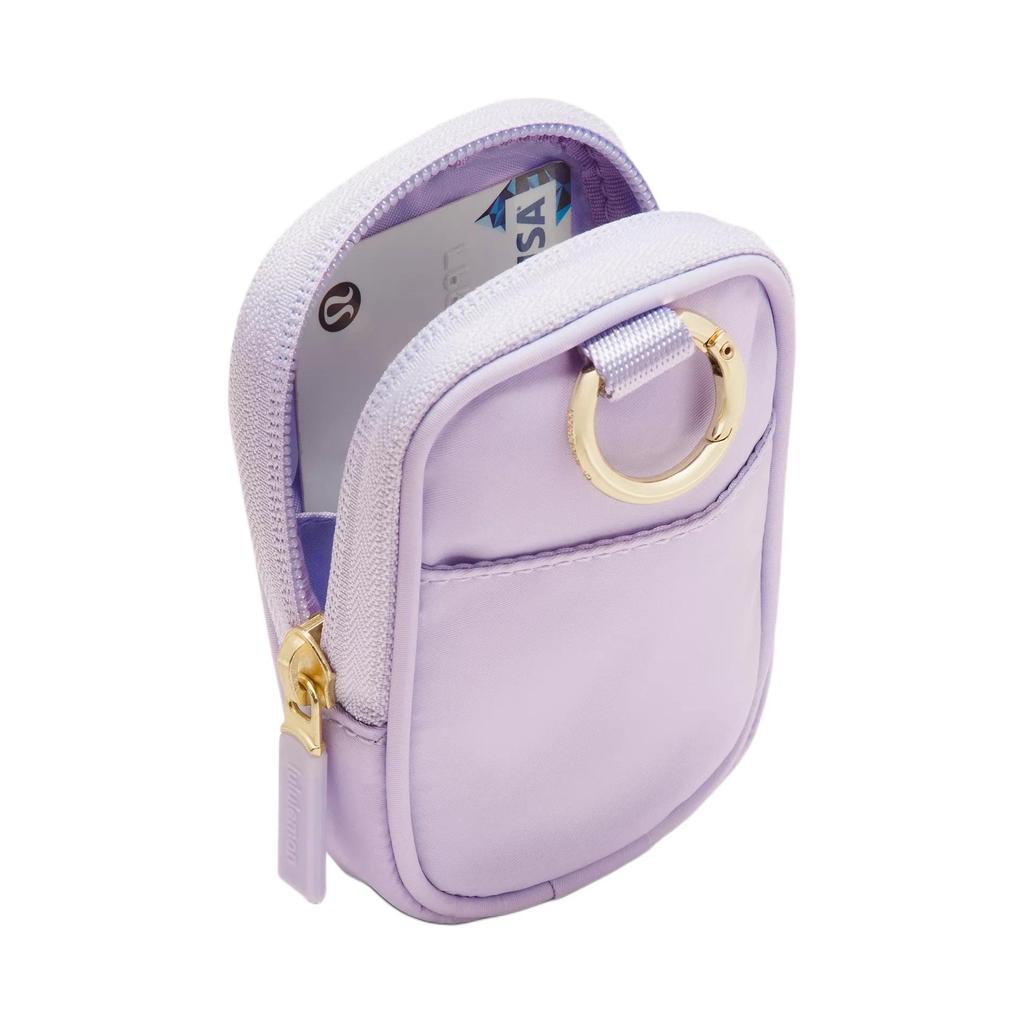 Lululemon Clippable Nano Recycled Nylon Coin Purse Regular Unisex Lavender Cream LU9BOMS-0641