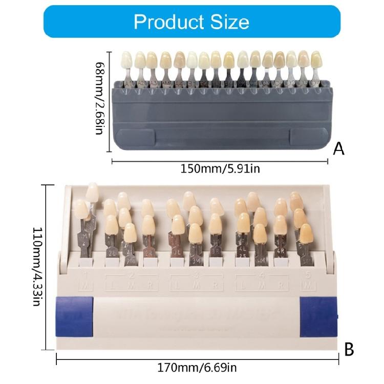 Teeth Shade Guide Classical Dentistry Equipment Teeth Whiten Porcelain 16/29 Colors Tooth Model Colorimetric Plate
