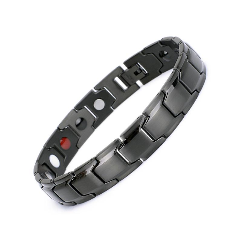 Men’s Titanium Stainless Steel Magnetic Bangle Bracelet, Couple Style, In Stock.