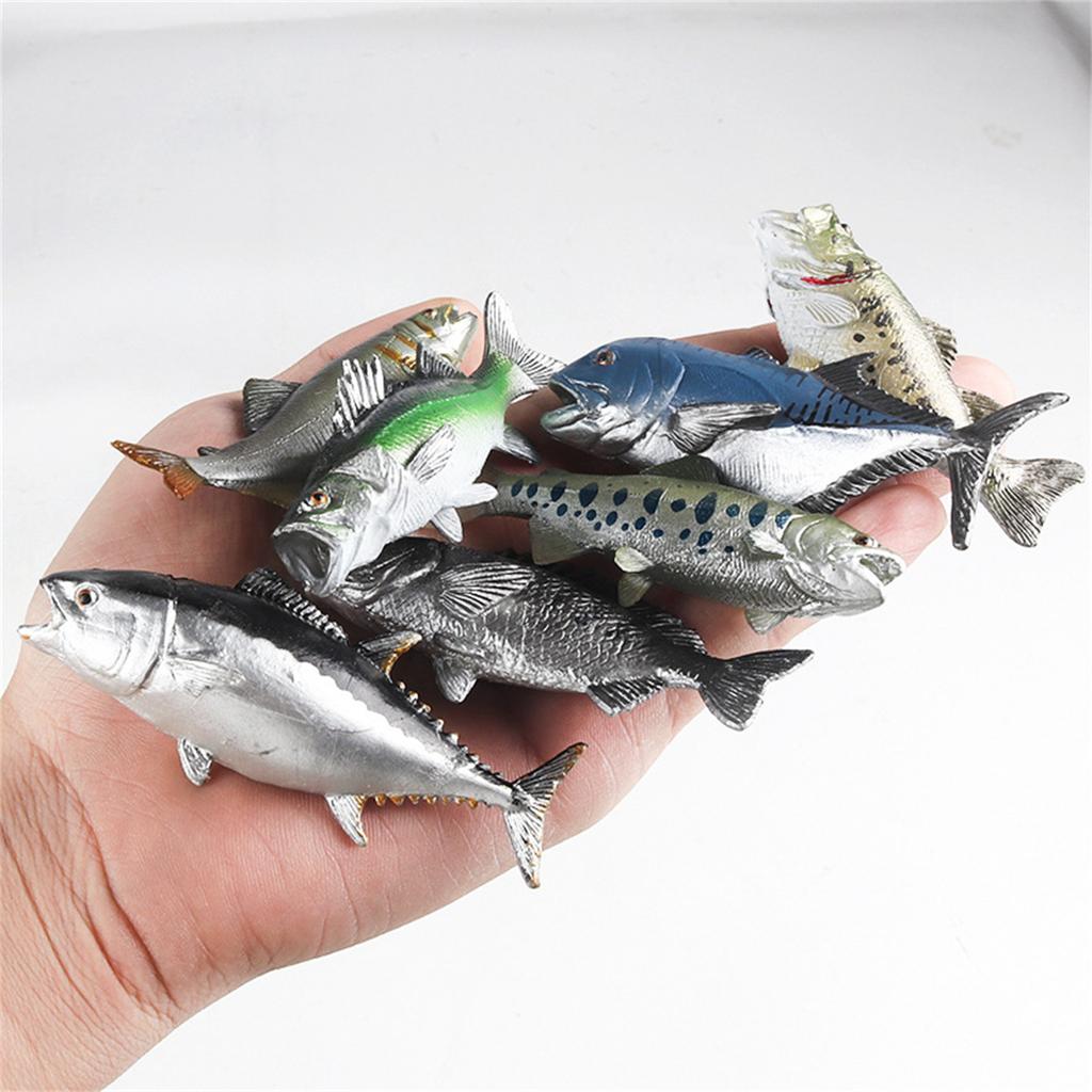 Mehrere Arten von Plastikfischmodell-Spielfiguren für die Landschaftsfischerei im Aquarium, Fischmodell, Landschaftsfischaquarium, Schreibtisch, Fischglas-Dekoration
