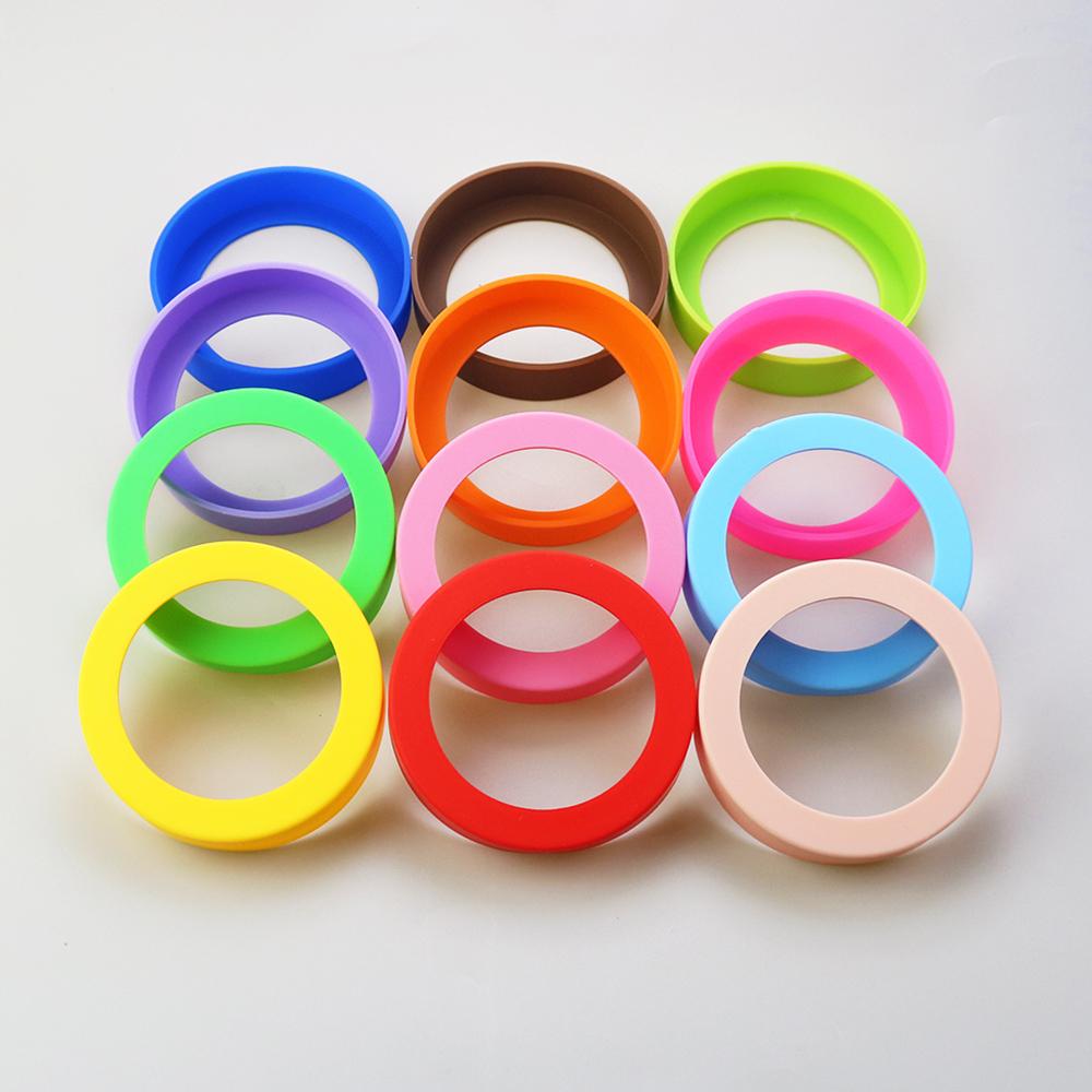28 Colors 9.0CM Silicone Cup Bottom Cover Coaster Sleeve Water Cup Protective Cover 90MM Wear-resistant Cup Bottom Cover