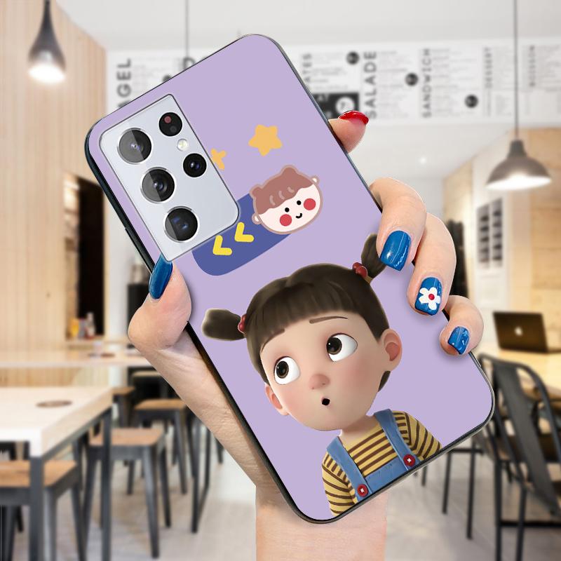 Desen animat drăguț fetiță obraznic carcasă