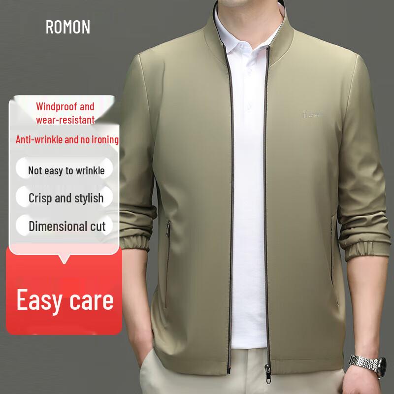 

Romon Men s Business Casual Stand-Up Collar Jacket L