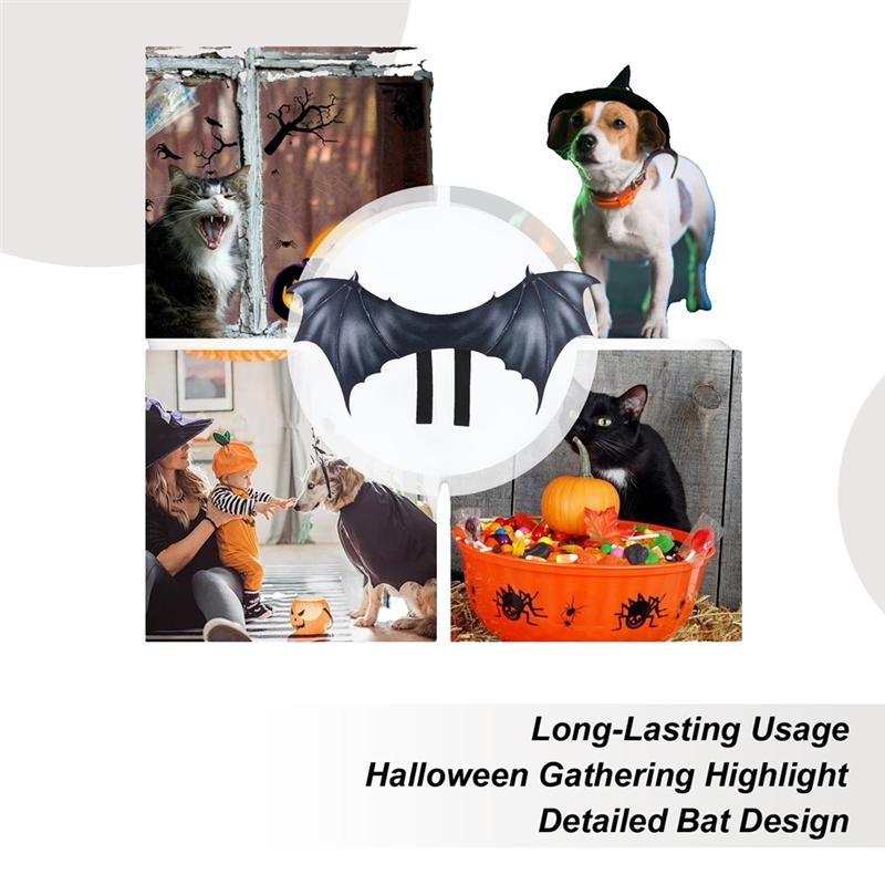 HHO-Halloween Costumes For Dogs Halloween Dog Costume Bat Wings Outfit Festive Cosplay Props For Club Outdoor Dress Up