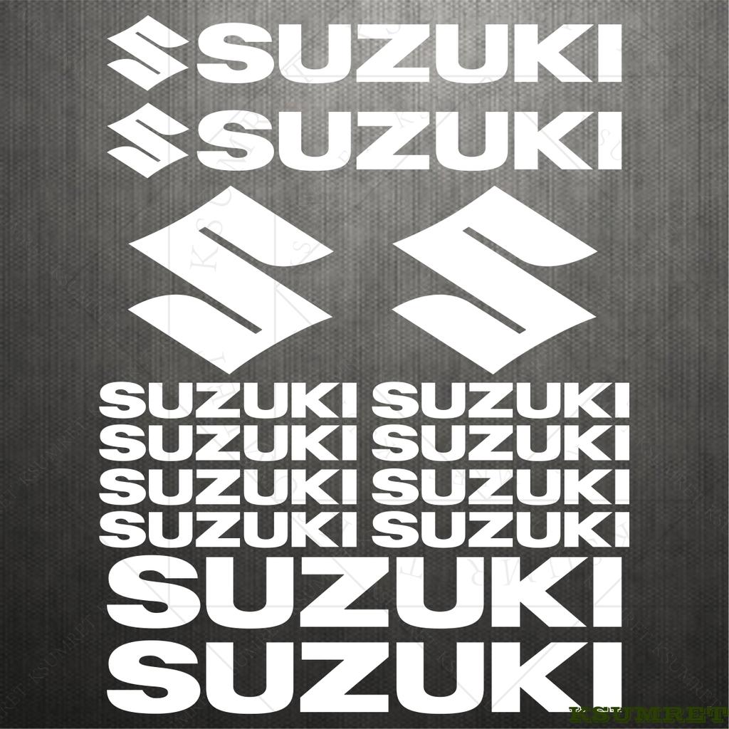 For Suzuki Motorcycle Sticker Decals Helmet Logo Set