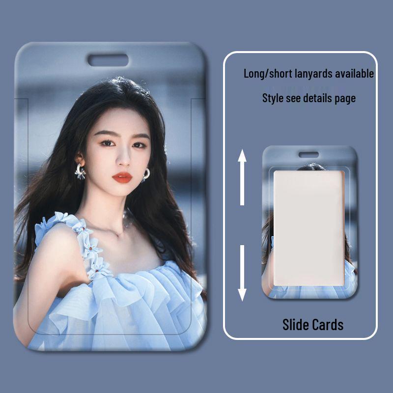 Zhou Ye Sliding Cover ID & Bus Card Holder for Students and Work