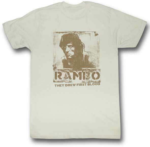 Rambo First Blood The Forest They Drew First Blood Men s T Shirt 80 s Movie Unisex T-Shirt S