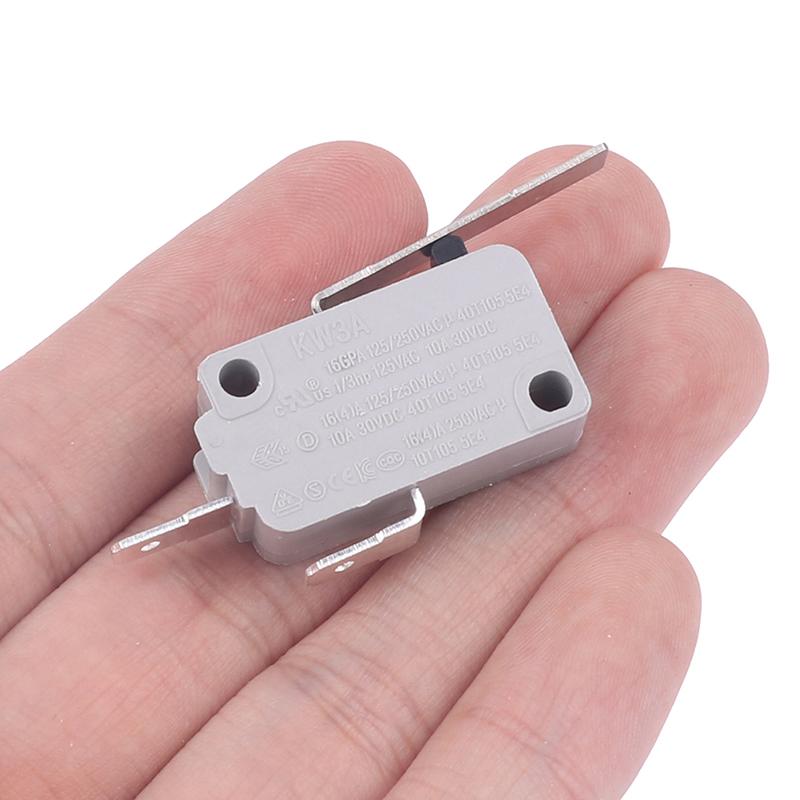 

1Pc Kw3A-16A Coffee Machine Microwave Oven Door Micro Switch Normally Open Household Appliances Safety Limit Travel Switch сірий колір