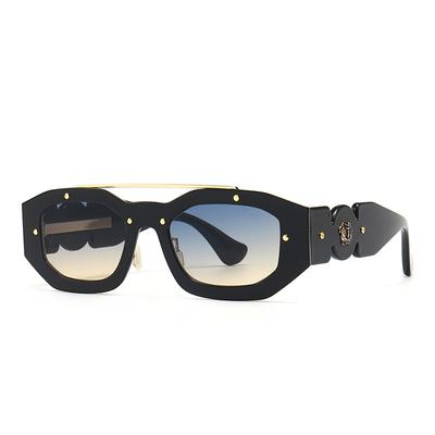 Óculos de Sol Fashion Punk Masculinos Vintage Retangulares Decorativos, Óculos de Sol Femininos de Marca de Luxo, Designer, Primavera, Óculos de Sol Exclusivos