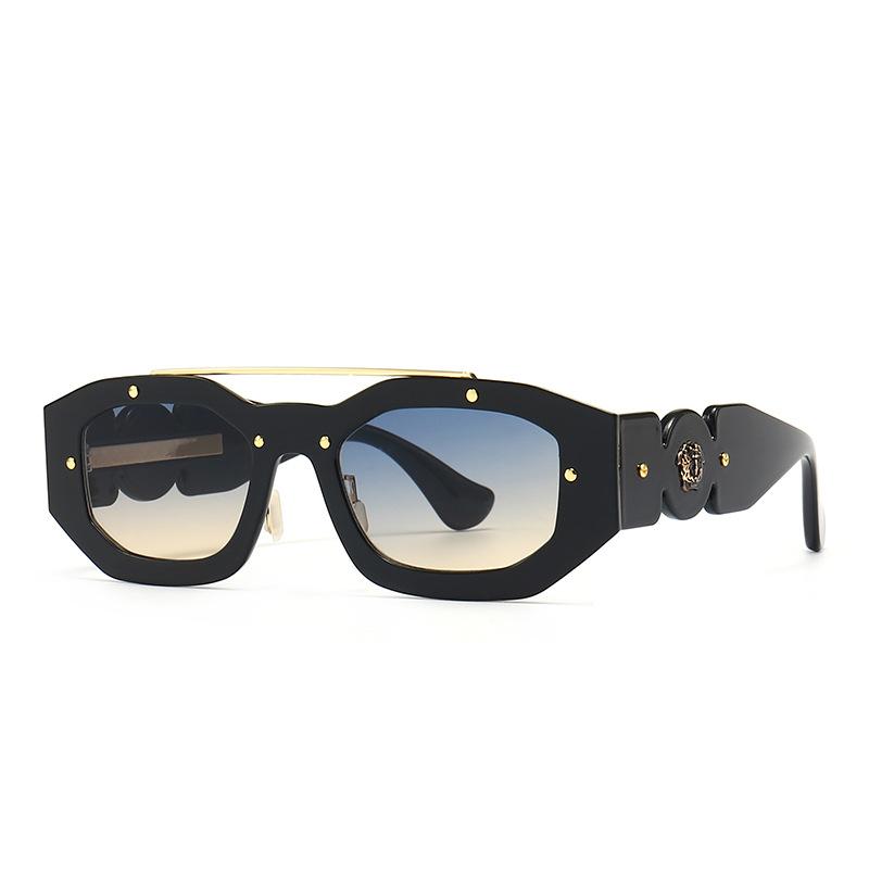 Fashion Punk Sunglasses Men Vintage Y2K Decorative Rectangulares Eyewear Women Luxury Brand Designer Spring Unique Sun Glasses