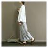 Striped Wide-leg Pants Women's Slimming Casual Straight Leg Nine-point Pants Summer