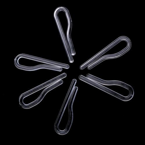 Prettyia Approximately 100 Pieces Plastic Shirt Collar Pins, Craft Pins, Concealed Clips, Transparent Peg Clips