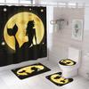 Sexy Mermaid Print Shower Curtains Set High Quality Bathroom Curtain Set Anti-Slip Bath Rug Mat Soft Carpet Toilet Lid Cover
