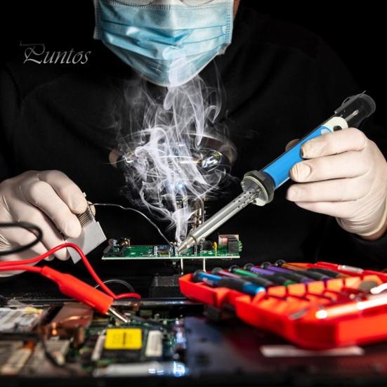 

30 Вт 40 Вт паяльник с быстрым нагревом, индукцией, автоматическим отключением, ПИД-регулированием температуры, электрическим сварочным аппаратом с вакуумным насосом для распайки синий