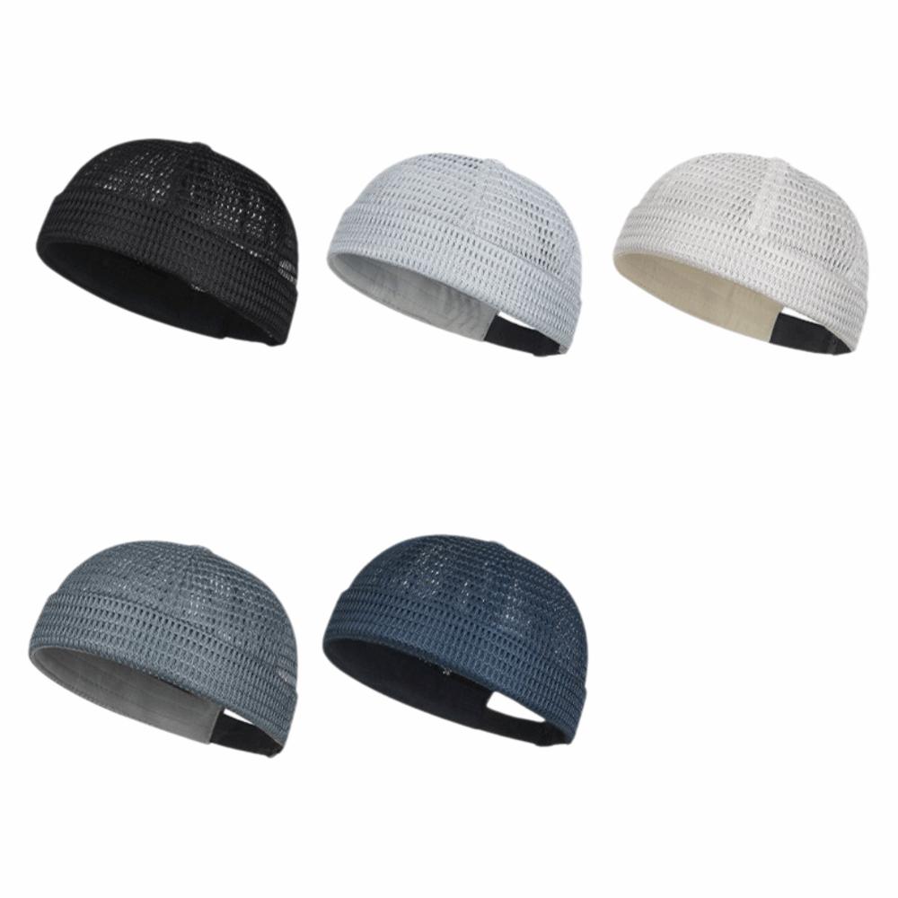 Verstellbarer atmungsaktiver Netzhut Ultra-leichte Mützen Mode Schirmlose Melonenmütze Streetwear