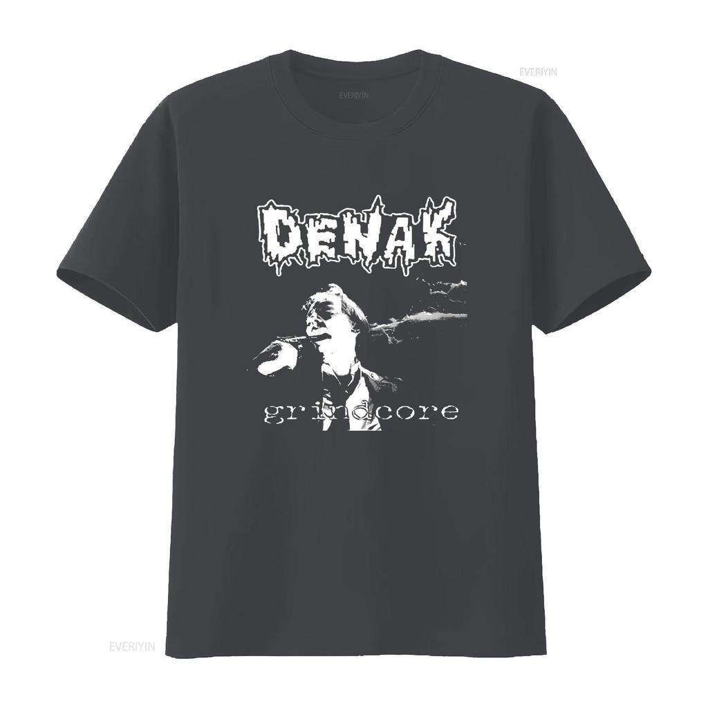 Denak Grindcore T Shirt Long Or Short Sleeves Vintage Washed Graphic Stretched Comfortable Designer Clothes Homme Fashion
