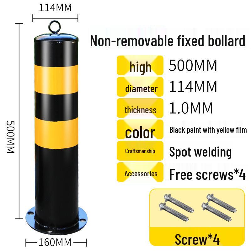 Reflective Steel Anti-Collision Parking Post with Lock