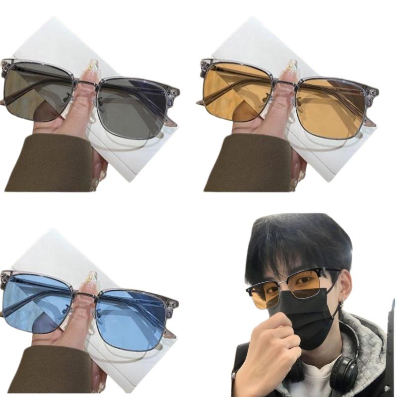 1Pcs Square Metal Frame Computer Glasses Pochromic Anti Radiation Blue Light Eyeglasses For Women Men
