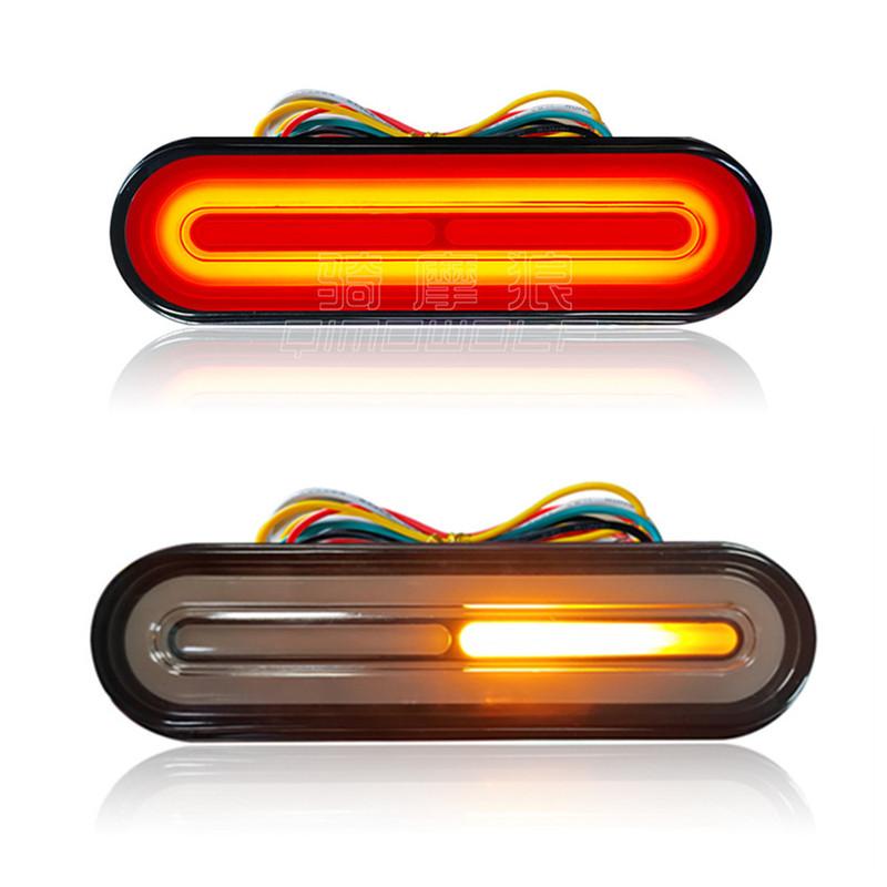 Motorcycle 3 In1 LED Brake Taillights Flowing Turn Signals Signal Light DRL 10-80V Tail Lights Brake Stop Lamp Turn Signal Light
