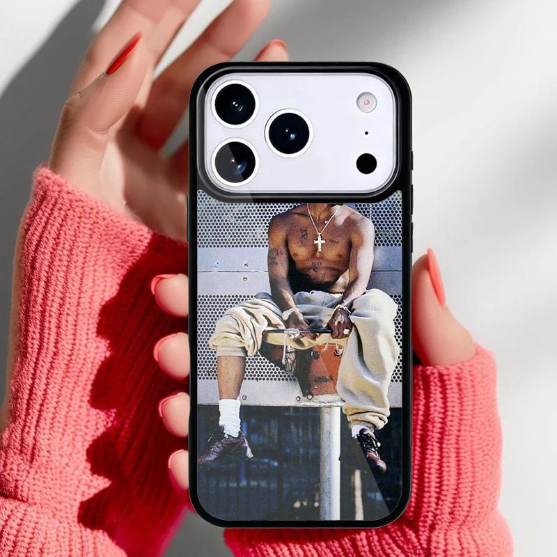 2Pac Tupac Rapper Singer Phone Case for iPhone 17 16 15 14 13 Pro Max Back Cover for 12 11 Pro Coque