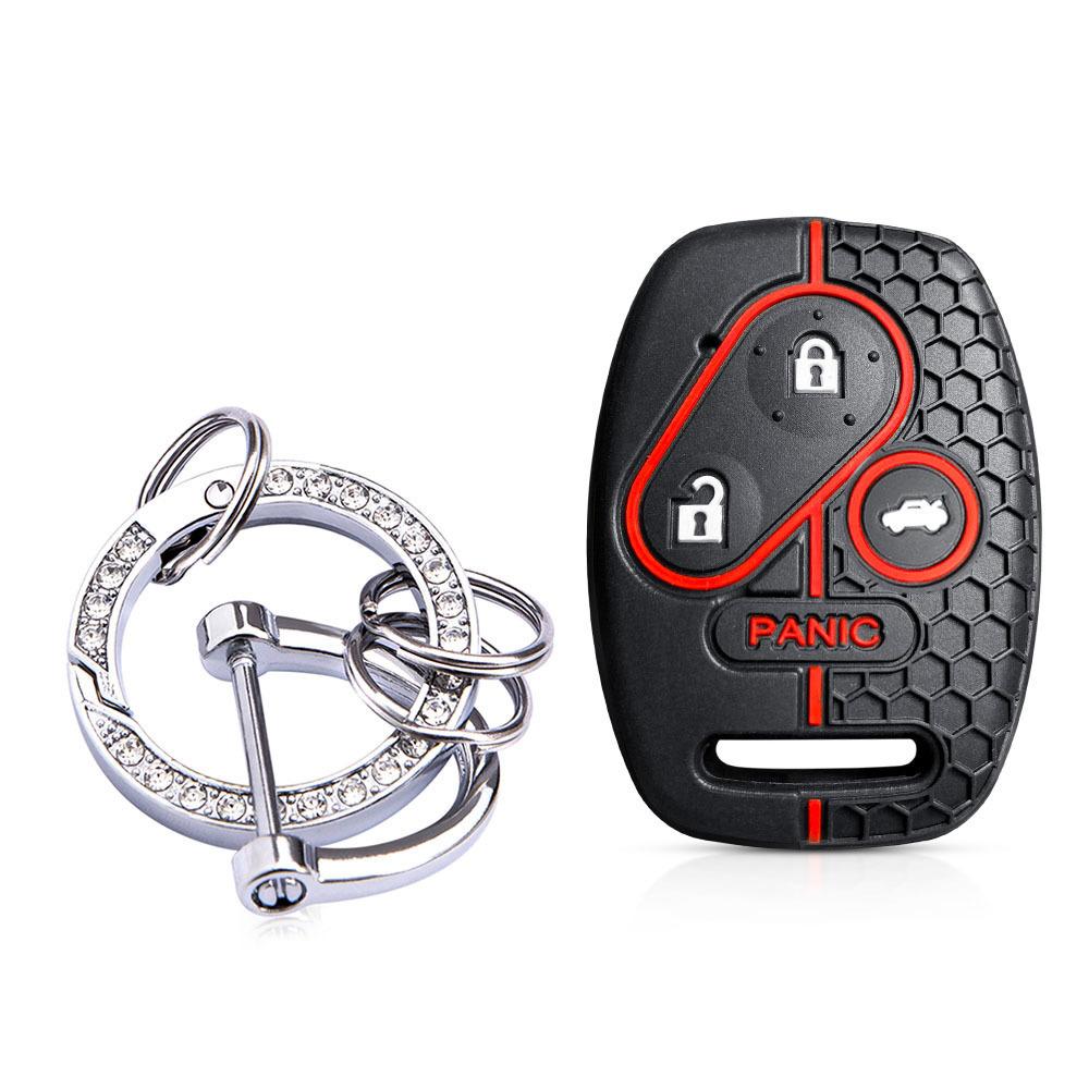 For Honda CRV SRV FRV Fit Civic Accord Jazz For Acura CSX Silicone Key Case Fob Accessories Holder Key Cover Shell