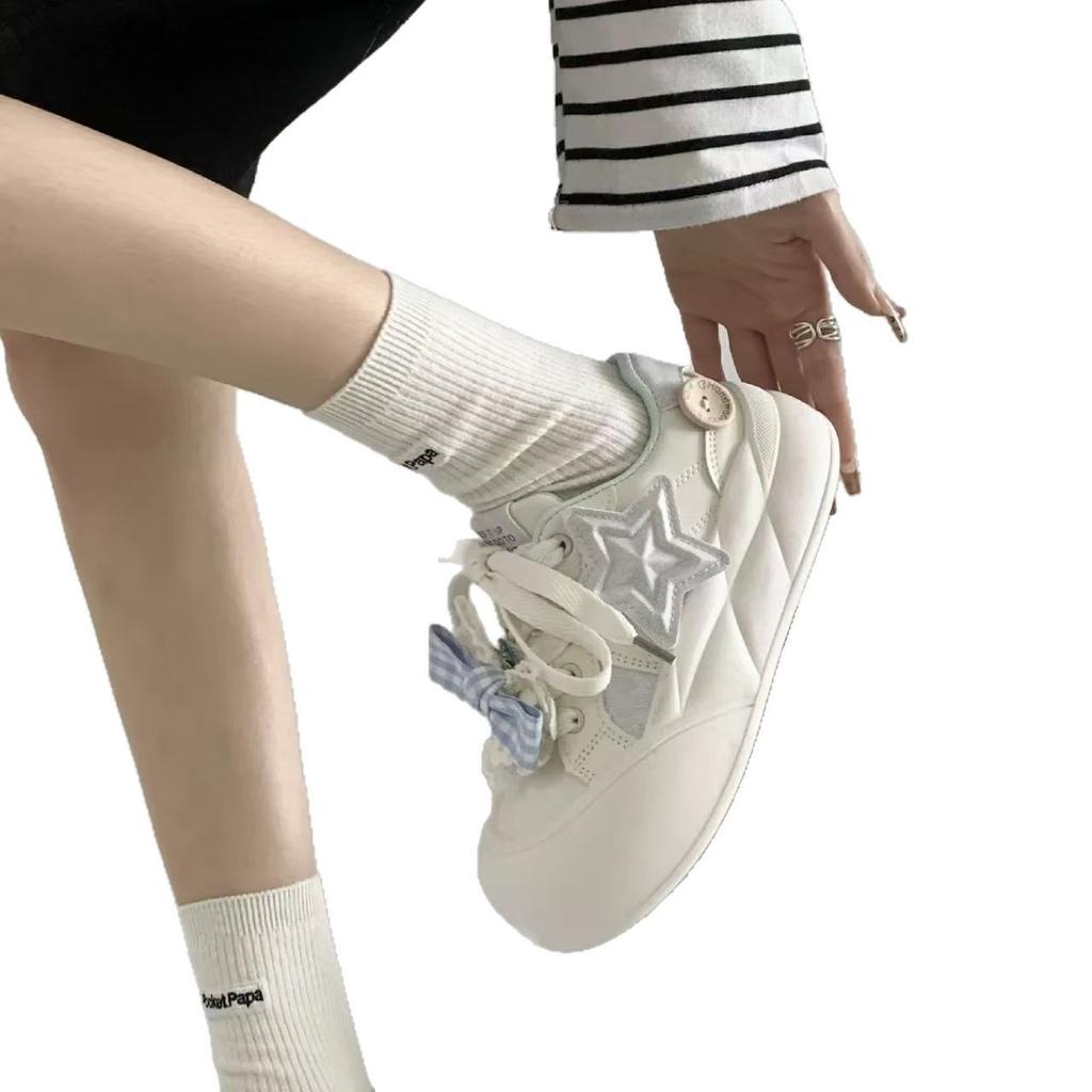 Spring Canvas Lace Up Casual Shoes for Girls Soft Sole Versatile Toddler Kids Fashion Sneakers