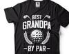 Best Grandpa By Par Golfing Golf Grandfather Tee Shirt Christmas Birthday Gift for Papa