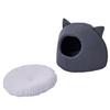 Petio Cat Cool and Relaxing Bed with Cushion and Cat Ear Charcoal Bed, Dome, HNA,