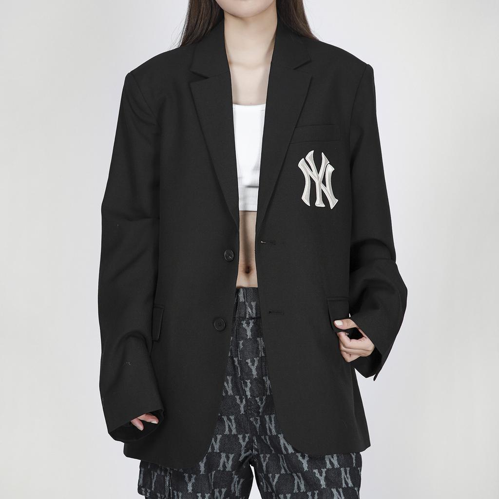 MLB New York Yankees Solid Color Single-Breasted Suit Unisex suit Black 3AJK01014-50BKS