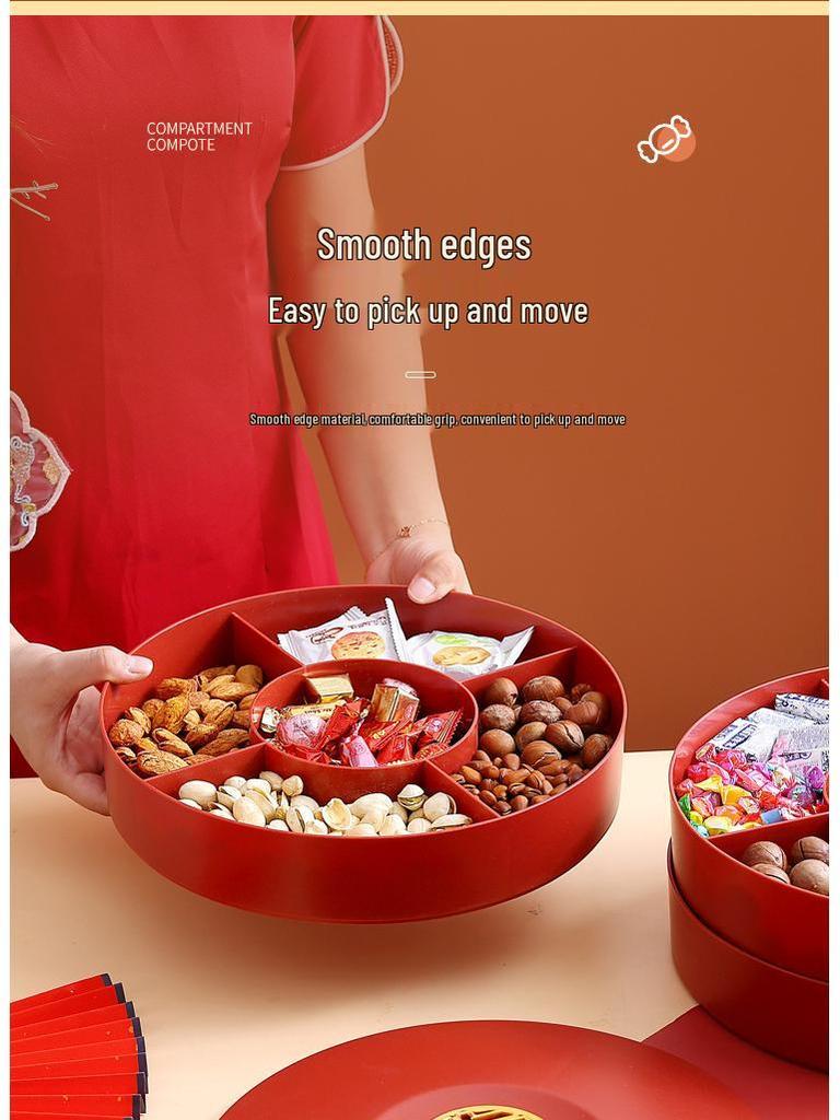 Zuhause Wohnzimmer Obst- und Snack-Präsentationsbox - Festliche Obstplatte & Süßigkeitenbox