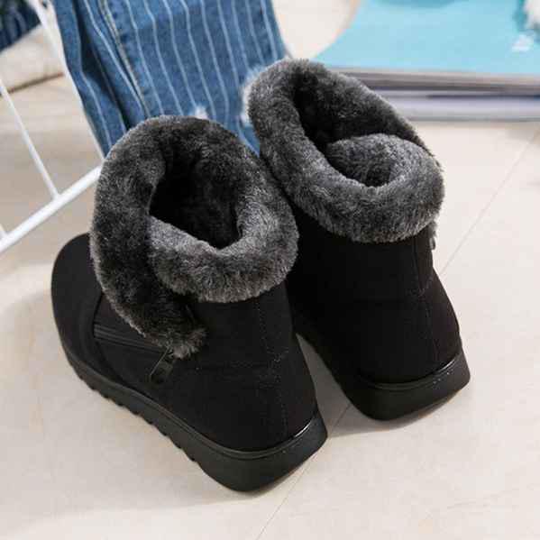 Winter Middle-aged and Elderly Thick Cloth Shoes Warm Snow Boots Large Size Cotton Boots