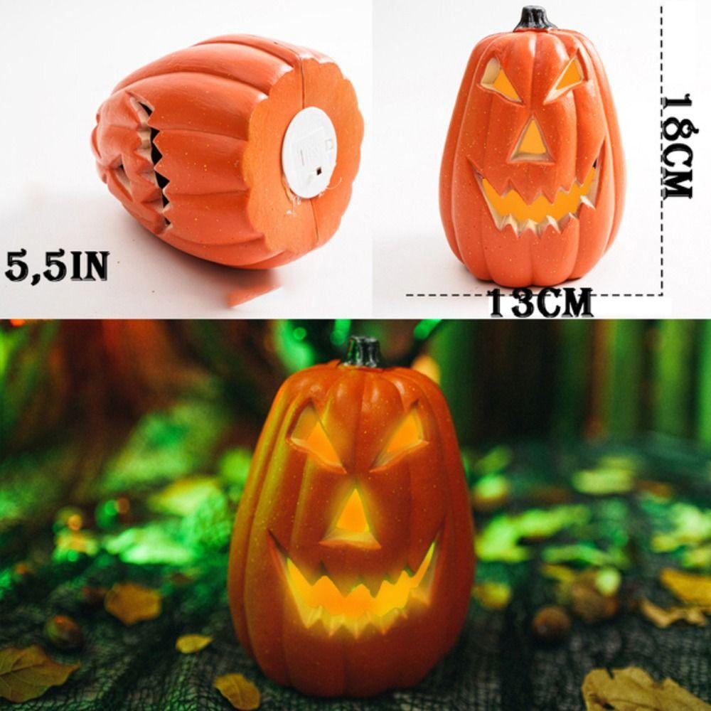Plastic Pumpkin Led Lamp Reusable Pumpkin Floor Lamp Interesting Halloween Pumpkin Lantern  Party