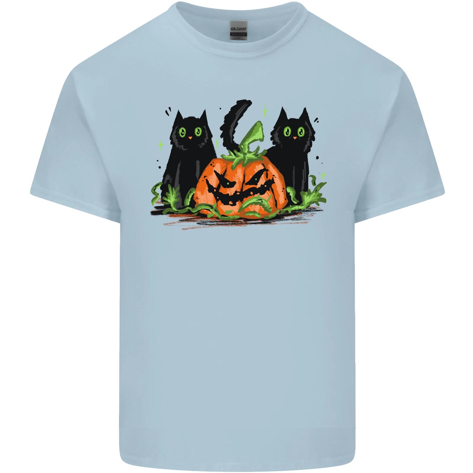 Halloween Cats With a Pumpkin Kids T-Shirt Childrens XL