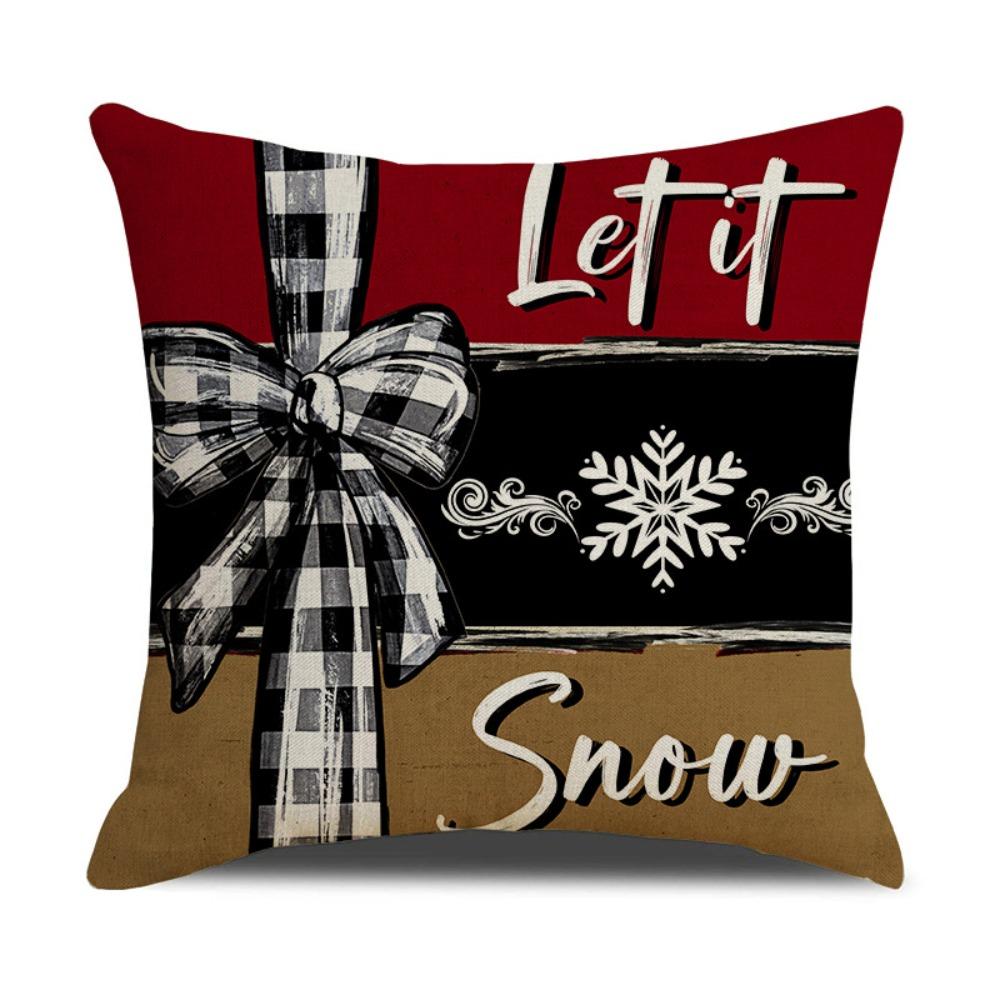 

Durable 45x45cm Christmas Pillowcase Soft Linen Sofa Pillowcase Merry Christmas Cushion Cover Christmas Home Decoration