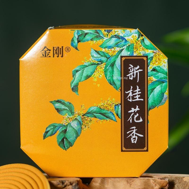 

12 Hours Natural Coil Incense Osmanthu Jasmin Rose Lotus Sandalwood Home Indoor Toilet Smell Removal Mosquito Sooth Purified Air New Osmanthus