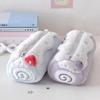 1Pc Cute Cream Swiss Roll Plush Pencil Case Large Capacity School Student Stationery Storage Bag