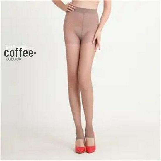 3-Pack Ultra-Thin Flesh-Colored Women's Anti-Snagging Step-On Stockings with Foot Pantyhose for Summer